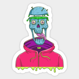 Psychedelic Skull Sticker